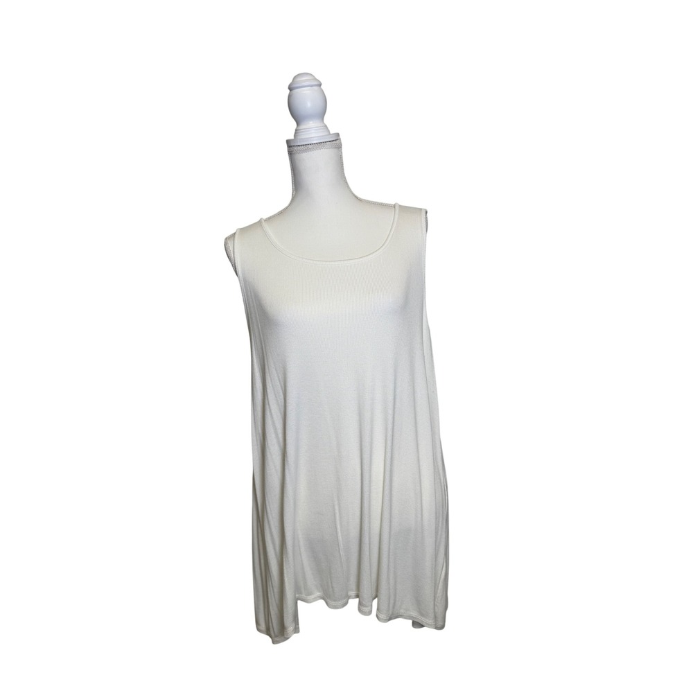 Logo Layers Women's White XL Knit Tank